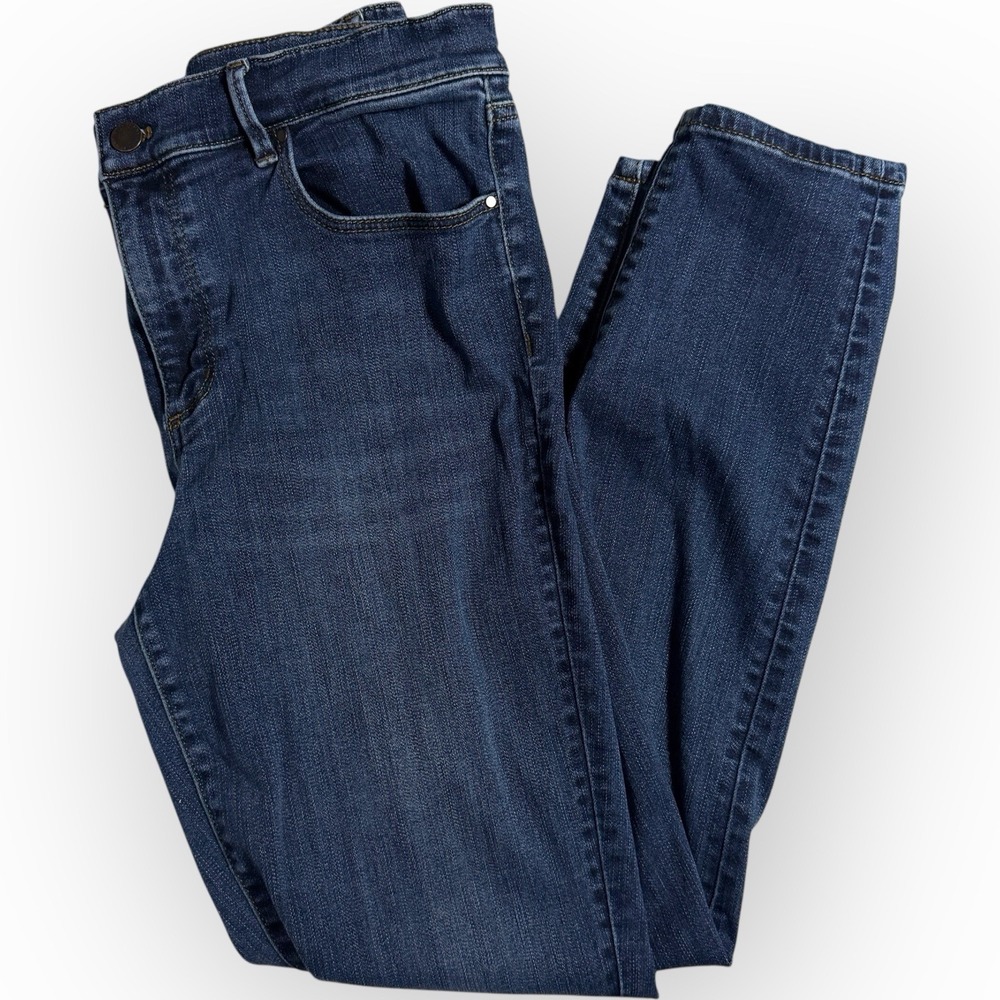Ann Taylor Womens Modern Skinny‎ Ankle Jeans Size 12 Stretch Dark Denim 5 Pocket